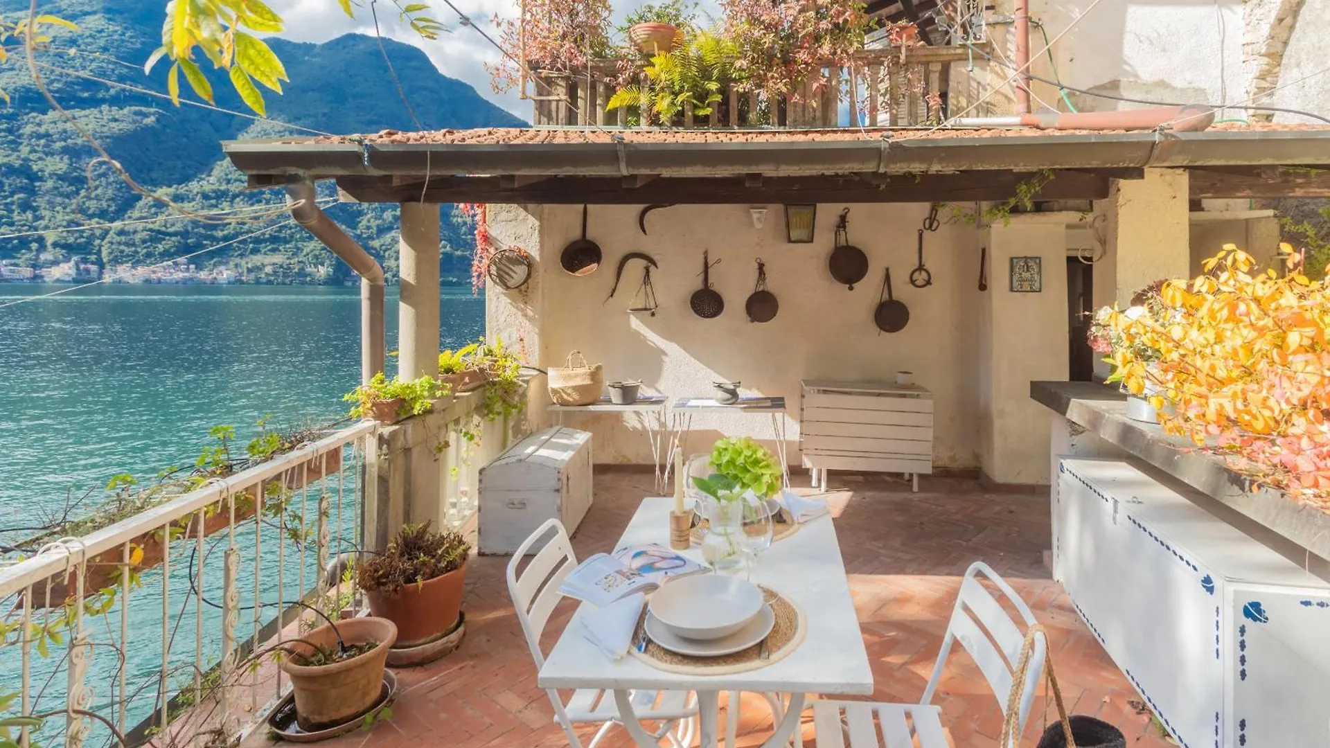 Terrace On Orrido Di Nesso Waterfall By Rent All Como Apartment