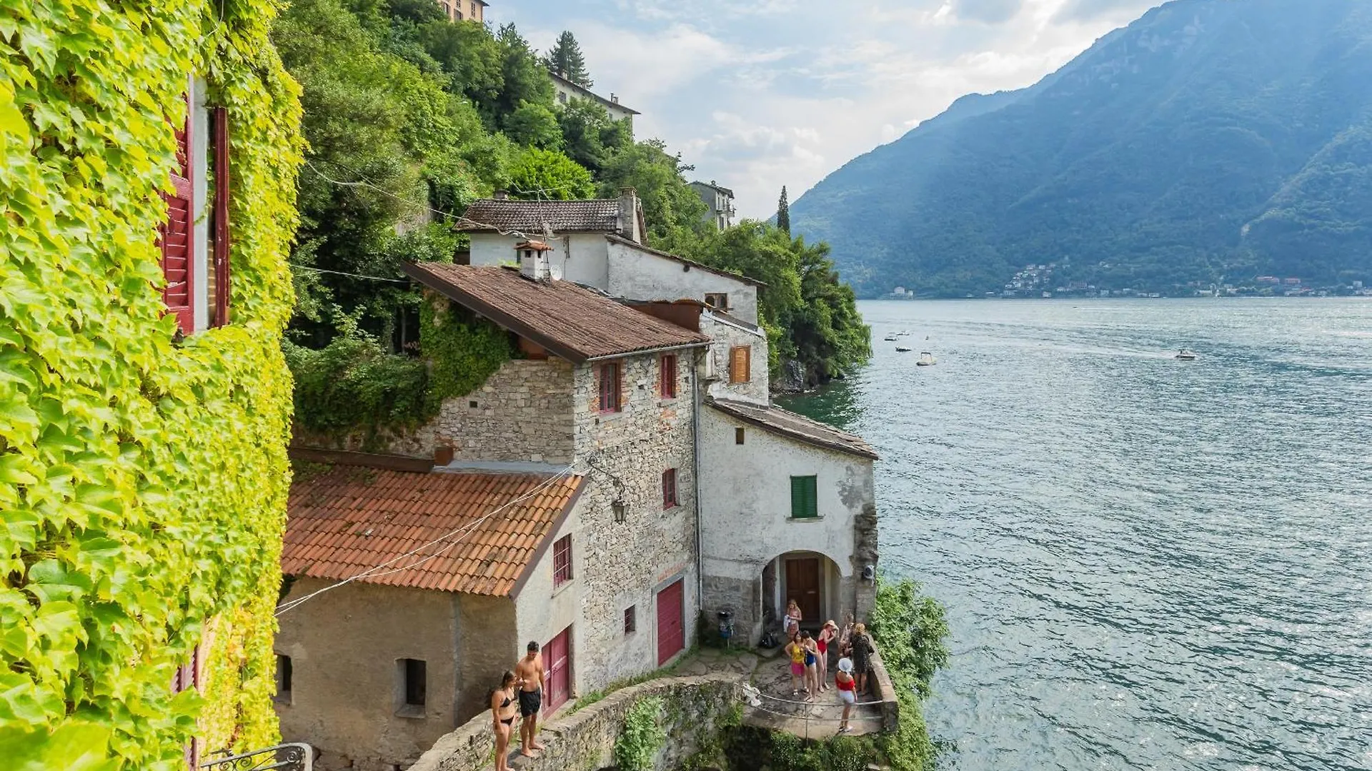 Terrace On Orrido Di Nesso Waterfall By Rent All Como