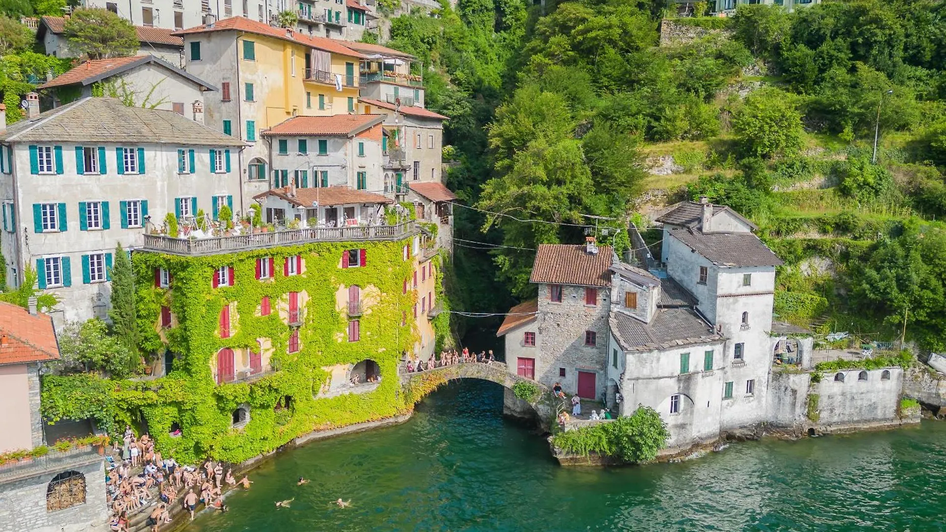 Terrace On Orrido Di Nesso Waterfall By Rent All Como Italy