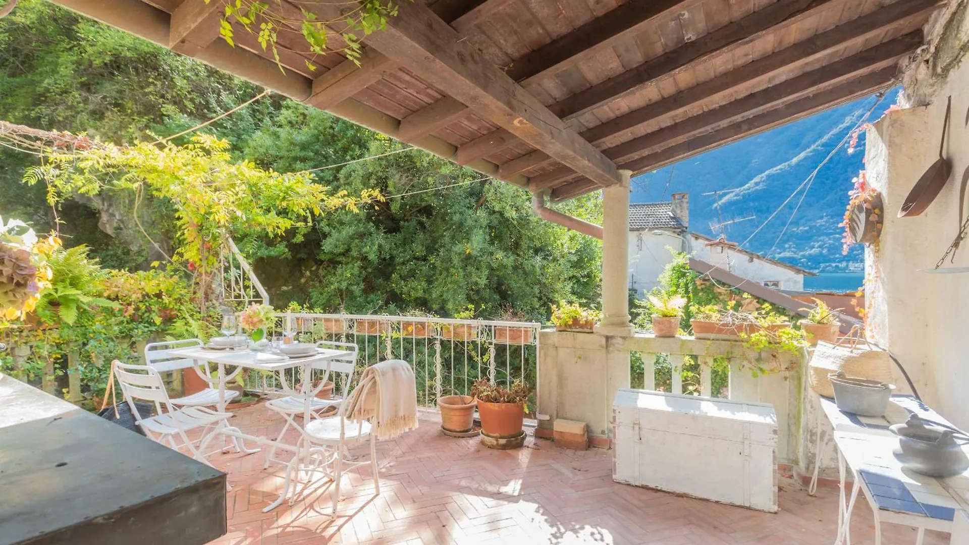 Terrace On Orrido Di Nesso Waterfall By Rent All Como Apartment